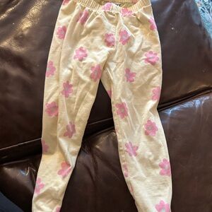 Floral Print Pants with Pink Flowers